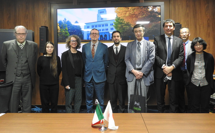 A group of visitors led by Professor Michele Bonino Rectors Delegate for International Relations with China and Asian Countries at Politecnico di Torino visits Tokyo Tech