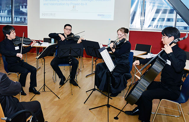 Tokyo Tech and RWTH Aachen students' string quartet performance