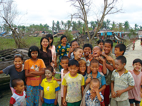 Myanmar Cyclone survivors of a village  some nearby villages were completely wiped out