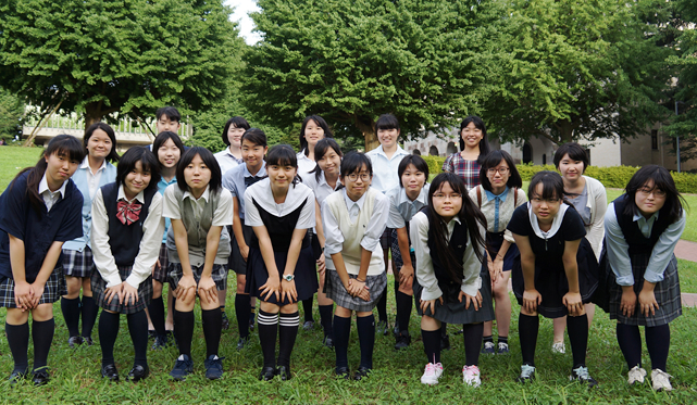High school participants with Ms. Matsui (front row, second from left)