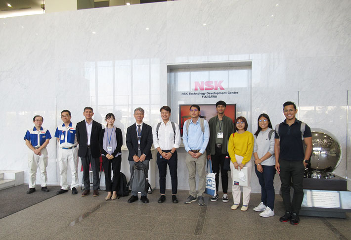 日本精工株式会社藤沢技術開発センターを訪問するTAIST学生