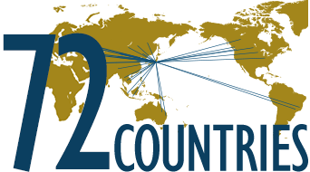 72の国と地域からの留学生